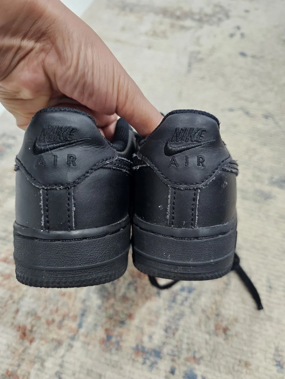Nike Air Force 1 Black‎ Sneakers Size 2 youth